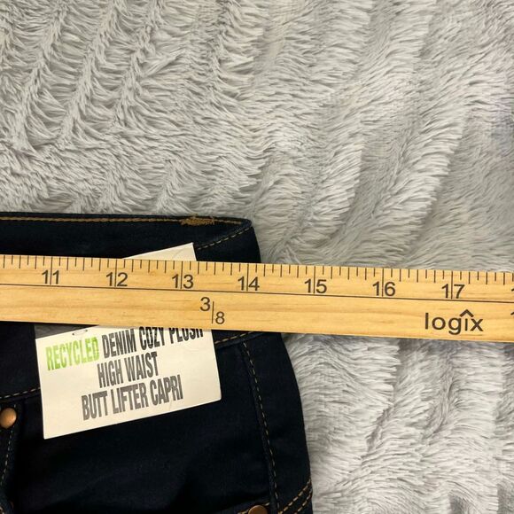 D.Jeans Capri Women 8 High Waist Skinny Butt Lifter Stretch Dark Wash Denim NWT - Picture 5 of 8